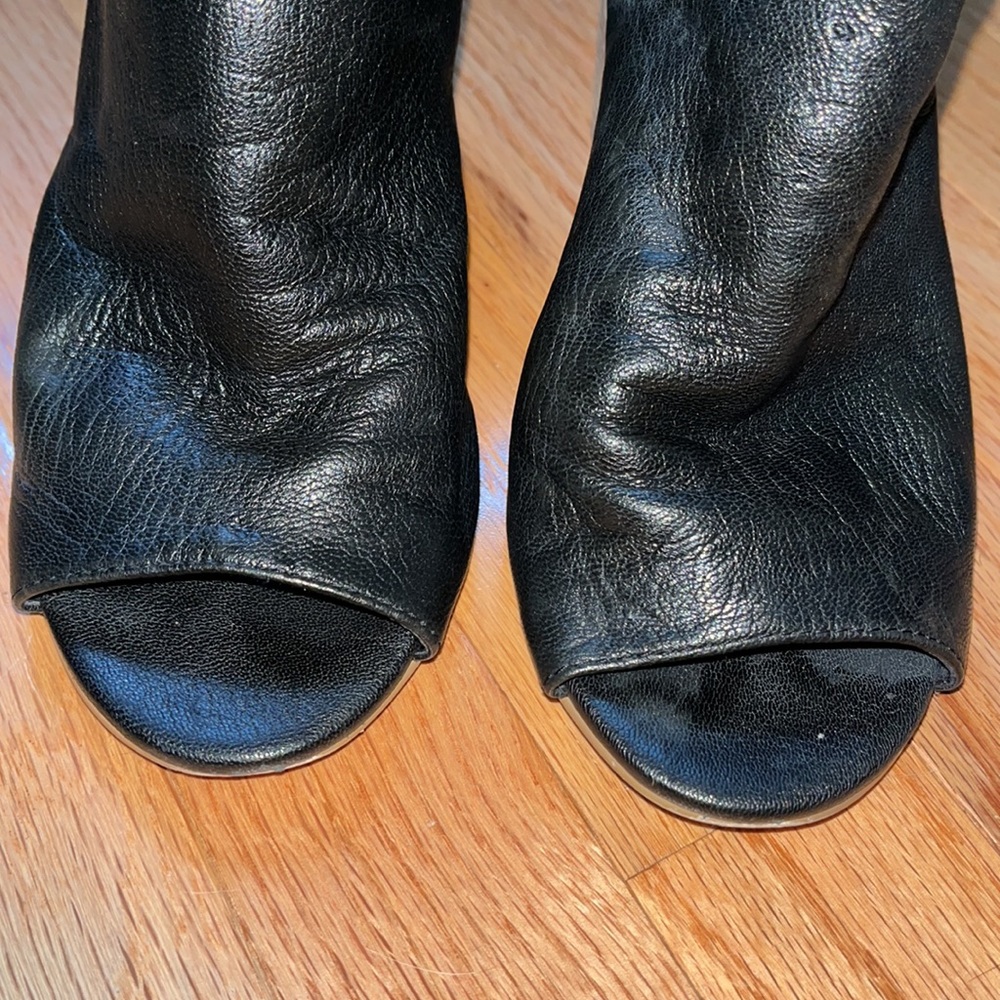 Soft Leather open toe boot/shoe.